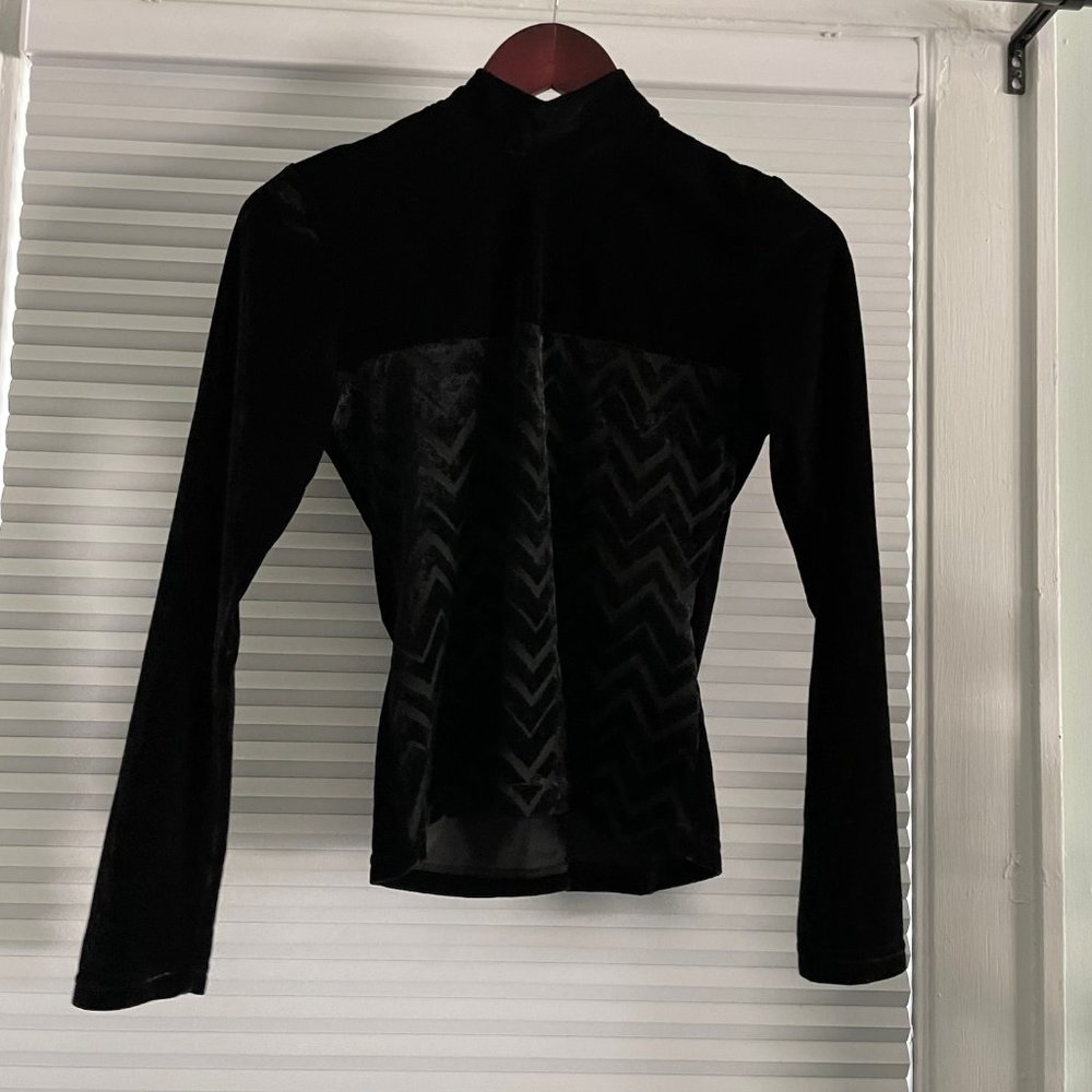Ca Va Bien Mock Turtleneck Black Sweater Top
